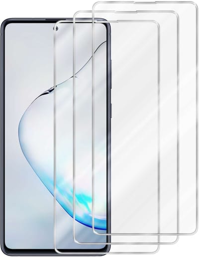 Cadorabo 3x Screenprotector geschikt voor Samsung Galaxy A81 / NOTE 10 LITE / M60s - Beschermende Pantser Film in KRISTALHELDER - Getemperd (Tempered) Display beschermend glas in 9H hardheid met 3D Touch