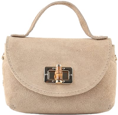 Giuliano Lederen handtas Gisele - Made in Italy - Suede - Beige