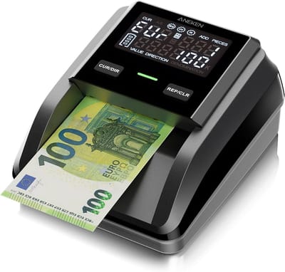 Geldtelmachine met Valutadetector en LCD Scherm voor Euromunten en Bankbiljetten