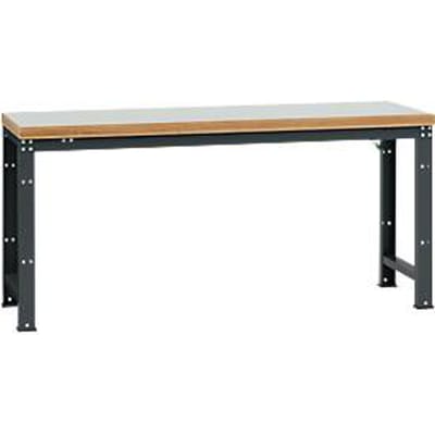 Manuflex werkbank Profi standaard, Tafelblad kunststof B 2000 x D 700, antraciet
