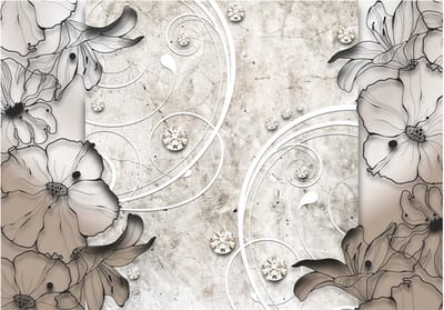 Fotobehangkoning - Behang - Vliesbehang - Fotobehang Bloemen en Diamanten - Summer memories - 400 x 280 cm