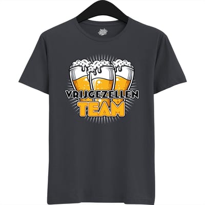 Vrijgezellen Team | Vrijgezellenfeest Cadeau - Grappig Bruiloft En Bruidegom Bier Shirt - T-Shirt - Unisex - Mouse Grey - Maat XL