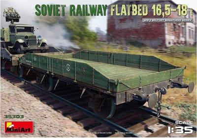 Schaalmodel Spoorweg Platte Wagen 16,5-18 ton - Plastic Modelbouw Set