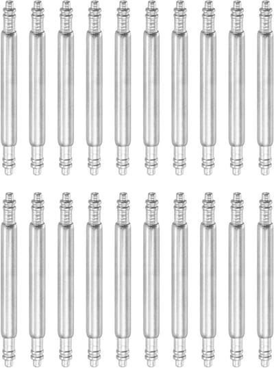 20 stuks 17 mm veerpennen voor horloges - 1,8 mm dikke roestvrijstalen reservepennen voor horlogebanden en reparaties