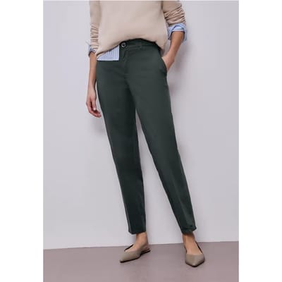 Casual fit chino's in een zachte stof