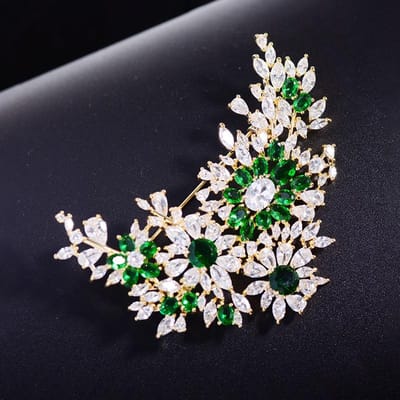 Herfst En Winter Atmosferische Bloemen Broche Broche Vrouwelijkheid Speld Jas Avondjurk Accessoires white