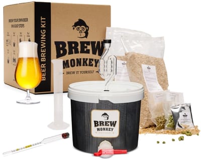 Brew Monkey Plus Tripel - Bierbrouwpakket - Zelf Bier Brouwen Bierpakket - Gadgets Mannen - Vaderdagcadeau - Verjaardagscadeau voor Mannen - Verjaardag cadeau - Origineel bier Cadeau