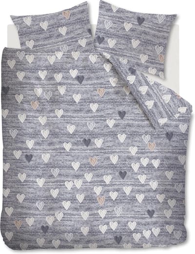 ARIADNE Knitted Hearts Grey 240x200/220