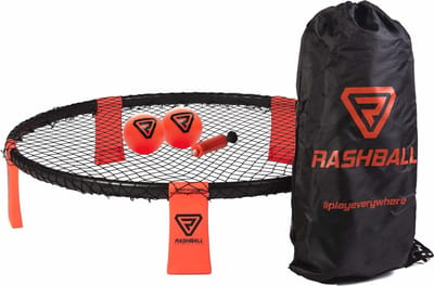 Roundnet Set voor Beginners en Professionals - Inclusief Ballen, Pomp, Rugzak en Regels voor Binnen en Buiten
