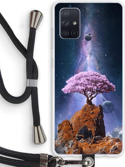 Case Company® - Hoesje met koord geschikt voor Samsung Galaxy A71 hoesje met Koord - Ambition - Telefoonhoesje met Zwart Koord - Bescherming aan alle Kanten en Over de Schermrand