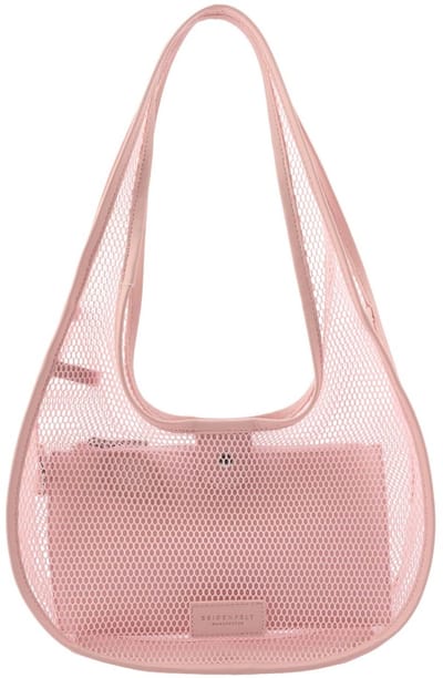 SEIDENFELT MANUFAKTUR schoudertas Halkia Round Shoulderbag Tulle Pink roze