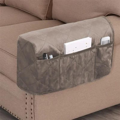 2 stuks/set Zachte Velours Bankleuninghoes met Opbergzak Bankbeschermer Anti Kattenkrab Handrail Slipcover Handdoek 2Piece Set
