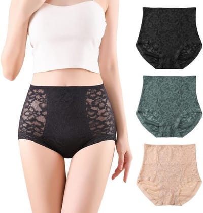 Dames Shapewear Slip met Hoge Taille en Kant - Volledige Bedekking Ondergoed