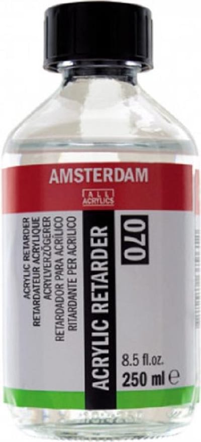Acryl Retarder (070) - Droogvertraging Acrylverf - Kleurloos - Vloeibaar Maken Acrylverf - 250ml - Talens - 1 fles