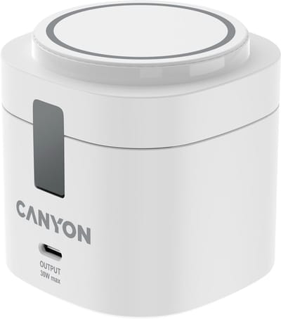 Canyon OnCharge 405 - Draadloze Oplader 4-in-1 - 30W - Qi2, MagSafe Compatibel - Wit