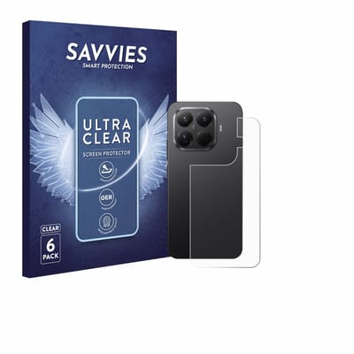 Savvies - Screenprotector voor Xiaomi 15T Pro (Achterkant) - Folie Beschermfolie transparant 6 Stuks