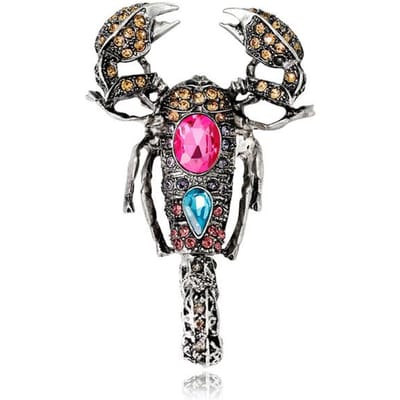 Modieuze Persoonlijkheid Schorpioen Broche Overdreven Retro Legering Ingelegd Strass Dier Broche Broche roze