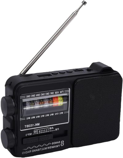 Draagbare Radio - Kortegolfontvanger AM FM - Muziek Luisteren - Met Bluetooth en Zaklamp