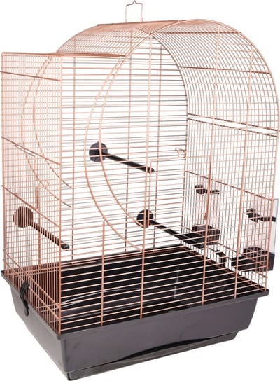Flamingo Vogelkooi Kelby Bruin&Koper&Zwart - - 45x32x64 cm