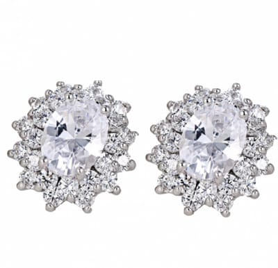 Oorbellen- 1 cm- schitterende strass-Charme Bijoux