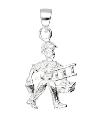 Zilveren Timmerman kettinghanger