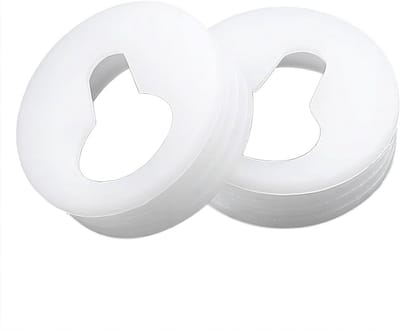 16 Stuks Ronde Sleufbeugels voor Planken, Inclusief Schroeven en Plastic Hangplaten, Ideaal voor Fotolijsten en Wanddecoratie