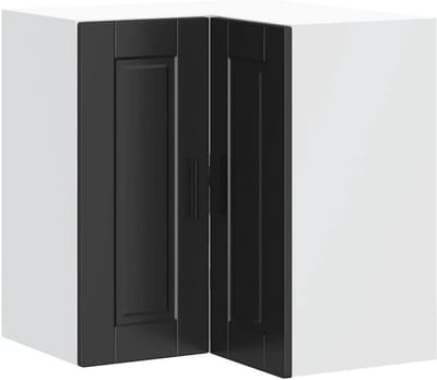 Hoekkast Keuken Wandkast Zwart - Compacte Keukenopslag