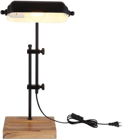 Globo - tafellamp - MARID - zwart - metaal - notarislamp - E27 - 24918