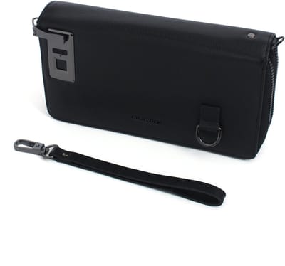 Nuvoré Leren Handtas met Vingerafdrukslot en Kaartvakken – Anti-Diefstal Unisex Tas – Zwart – Fingerprint Technologie
