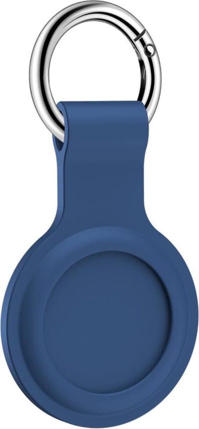 New Age Devi - Premium hoejse geschikt voor Apple Airtag Siliconen Sleutelhanger - Apple Kwaliteit - Air tag hoesje - Blauw