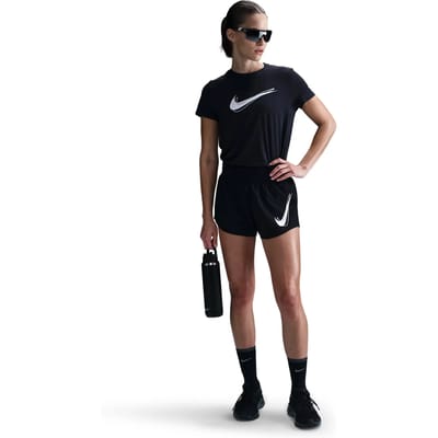 Nike Swoosh Hardloopshorts Dames-Zwart