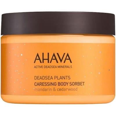 AHAVA Lichaamssorbet - Hydraterend & Verfrissend | Verbetert Soepelheid | Energieke Mandarijn Cederhout Geur | Lotion voor Mannen & Vrouwen | Body Cream | Moisturizer voor een Droge Huid & Gezicht - 350ml