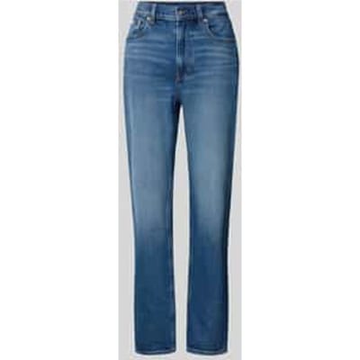 Straight Fit Jeans met Logopatch Model 'MOM'