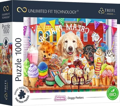 Trefl Puzzle - Unlimited Fit - Doggy Peekers (1000 pieces) 2D Puzzels