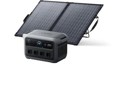 Anker SOLIX C2000 Gen 2 draagbare powerstation met 100 W zonnepaneel, 2.400 W (piek 4.000 W) solar generator, opgeladen in 58 min, 2.048 Wh LiFePO4-batterij voor camping, stroomuitval en thuisback-up
