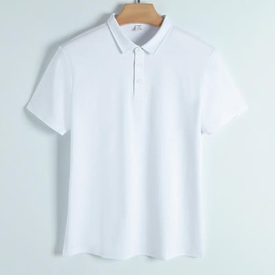 190g Paardenkatoen 160 Gemerceriseerd Katoen Poloshirt Overhemdkraag Business Casual Effen Kleur Korte Mouw Heren Poloshirt Heren 5XL white