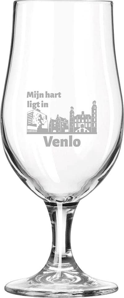 Gegraveerde bierglas op voet 49cl Venlo