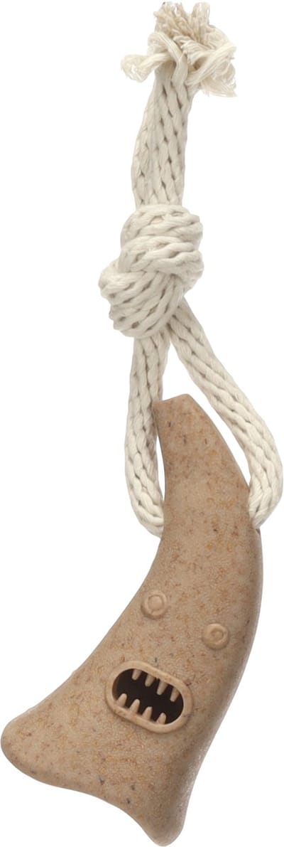 FLAMINGO - SPEELGOED WILGA HOORN MET TOUW BRUIN 23x6,5x5CM