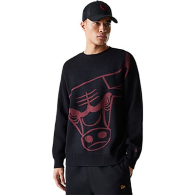 New Era Chicago Bulls Knit Sweatshirt Zwart