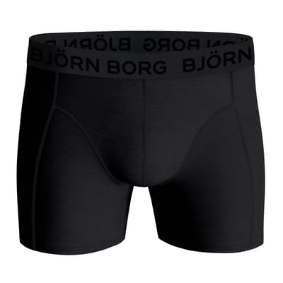 Björn Borg Cotton Stretch Boxershort Heren - Zwart/Zwart - 3 stuks - Heren onderbroeken - Katoenen Boxer - Maat M