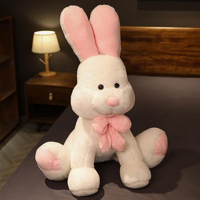 Grote Konijn Knuffel Speelgoed Lang Oor Konijn Pop Lappenpop Kraam Creatief Cadeau voor Vrouwen 50cm