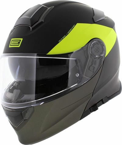 Origine Delta Basic helm Virgin mat zwart titanium geel - Maat XS - systeemhelm motorhelm