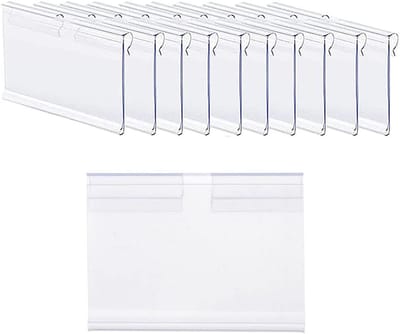 Transparante Prijshouders voor Wire Shelves - 100 Stuks, Labelhouders voor Supermarkten, Kantoor en Thuisgebruik (50x42mm)