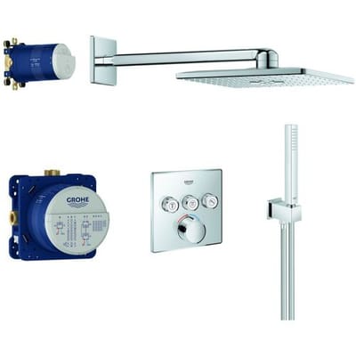 GROHE Grohtherm SmartControl doucheset - Inbouw regendouche - Ø 31 cm vierkant - Met Mengkraan - Chroom