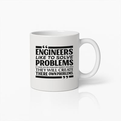 Engineers Houden van Problemen Oplossen Mok – Grappige Quote Koffiebeker Cadeau voor Ingenieurs – 330ml Keramisch