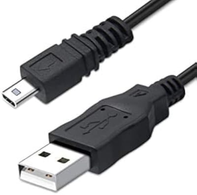 Dailygoody - USB Kabel - Snelle Gegevensoverdracht - Geschikt voor Panasonic Lumix DMC-GX7/GF6 - 2 meter - Data transfer - Hoge kwaliteit - Zwart