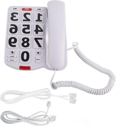 Vaste Telefoon - Senioren Telefoon - Eenvoudig Bellen - Extra Grote Knoppen - N.v.t. - Wit