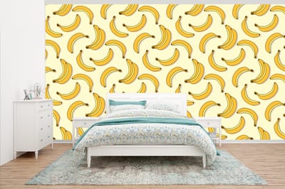 Behang - Fotobehang Fruit - Design - Banaan - Breedte 500 cm x hoogte 280 cm