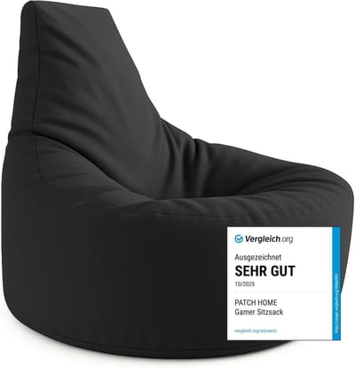 Grote Zitzak Ø75x80cm - Comfortabel Loungekussen voor Binnen & Buiten - Gevuld en Klaar voor Gebruik - Zwart