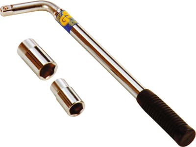 Carpoint Telescopische Wielmoersleutel – 17/19/21/23 mm – Inclusief doppenset – Telescopisch - Uitschuifbaar tot 535mm